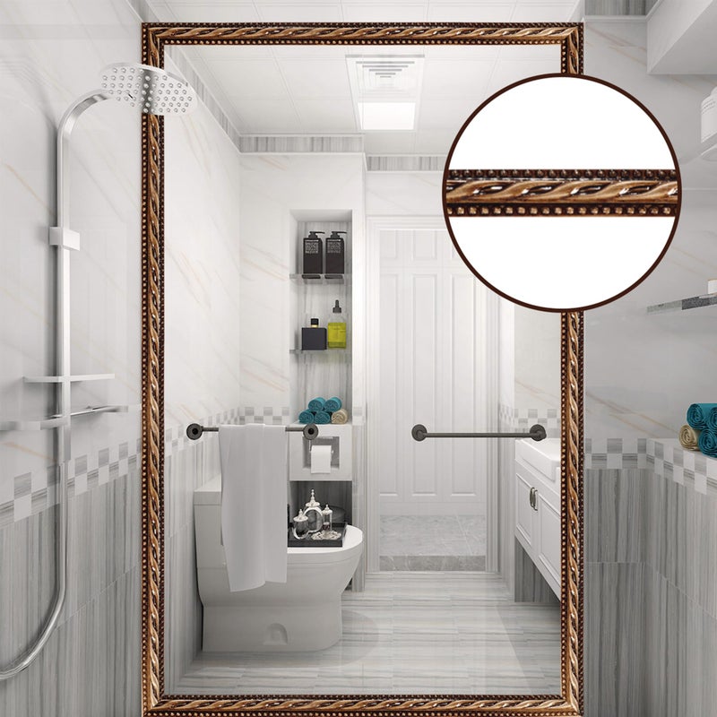 Leenevs Flexible Molding Trim Wall Trim, 16.4 Feet Self Adhesive Peel and Stick Molding Ceiling Molding, Cabinet Border, Mirror Frame Trim Wall Trim for Home Decor (Brass) - Image 5