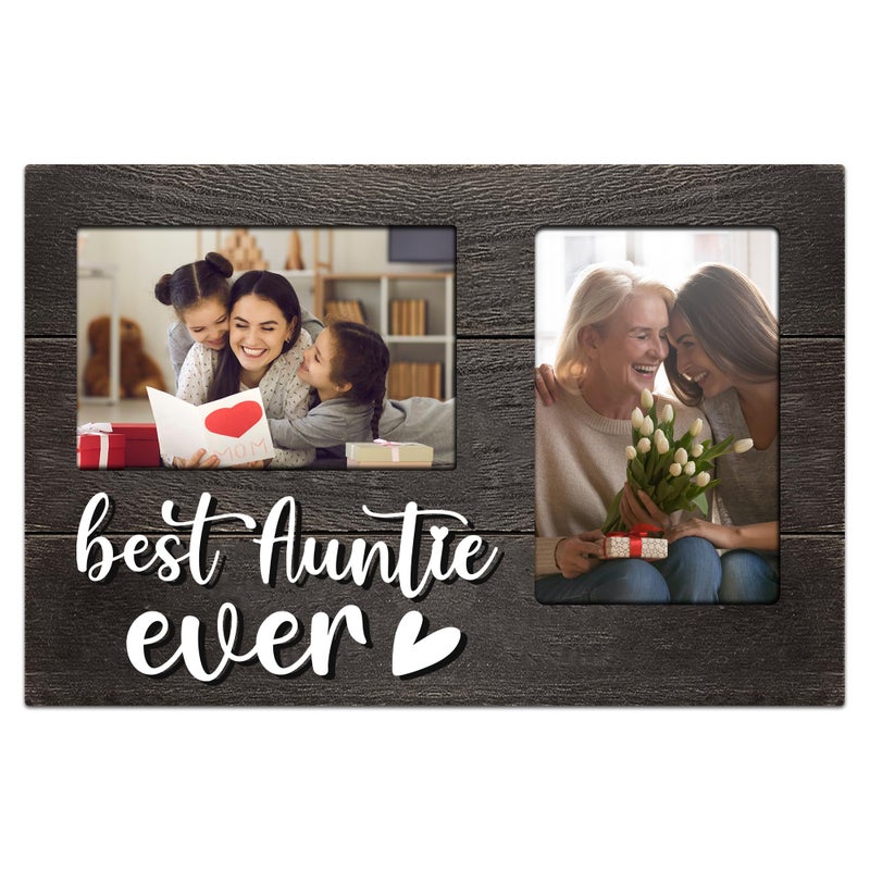 JNDJE هدايا Jndje Aunt Gifts عيد الميلاد هدية من هدايا عيد ميلاد أخت أخت لعمة إطار الصورة ثلاثية الأبعاد عقد 4 × 6 بوصتين - هدايا عمة رائعة إطار صورة - Image 1