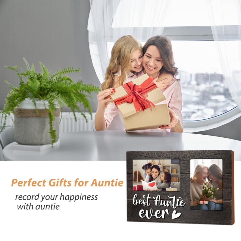 JNDJE هدايا Jndje Aunt Gifts عيد الميلاد هدية من هدايا عيد ميلاد أخت أخت لعمة إطار الصورة ثلاثية الأبعاد عقد 4 × 6 بوصتين - هدايا عمة رائعة إطار صورة - Image 5