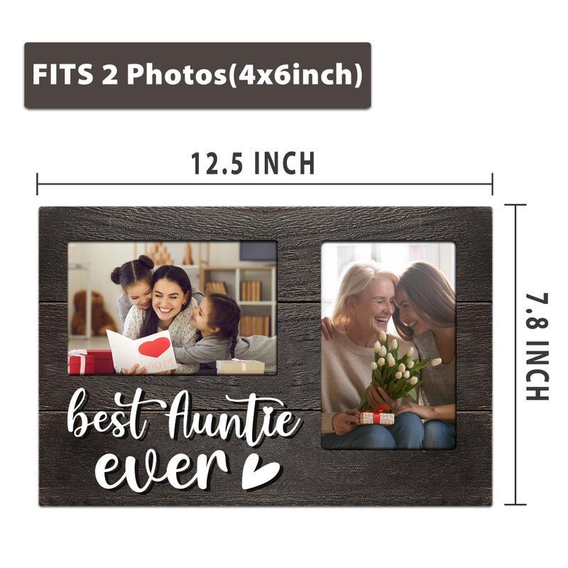 JNDJE هدايا Jndje Aunt Gifts عيد الميلاد هدية من هدايا عيد ميلاد أخت أخت لعمة إطار الصورة ثلاثية الأبعاد عقد 4 × 6 بوصتين - هدايا عمة رائعة إطار صورة - Image 2