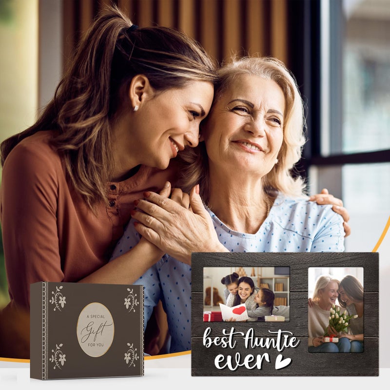 JNDJE هدايا Jndje Aunt Gifts عيد الميلاد هدية من هدايا عيد ميلاد أخت أخت لعمة إطار الصورة ثلاثية الأبعاد عقد 4 × 6 بوصتين - هدايا عمة رائعة إطار صورة - Image 3