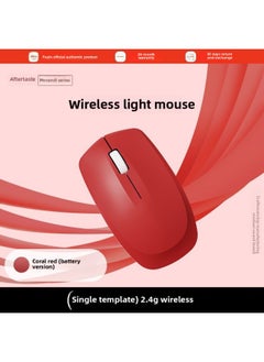 Generic [95% Favorable Rate] Wireless Mouse Bluetooth Rechargeable Typec Mute Silent Girls Office Notebook-Specification:Coral Red + Silent Battery Version-yu Yin Official Authentic [2-year Warranty/rapid Delivery]  - Image 1