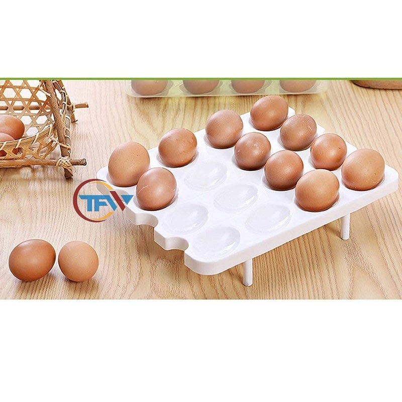 GLENOXZONE Double Layer Egg Storage Box Egg Basket 32 Eggs Made in India Multicolour - Image 3