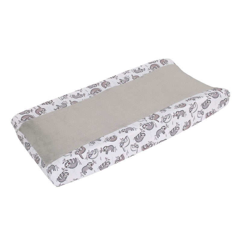 NoJo Little Love by NoJo Sloth Lets Hang Out Grey and White Changing Pad Cover