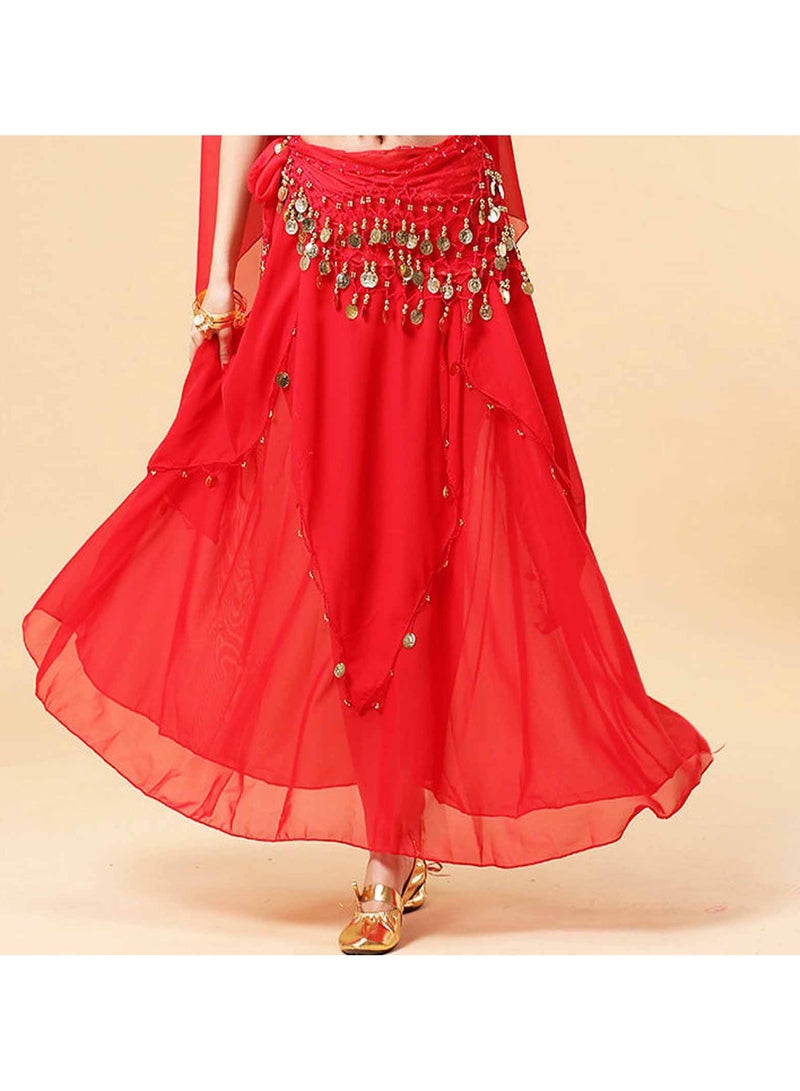 Belly Dance Belt Belly Dance Hip Scarf with 128 Coins - Image 3