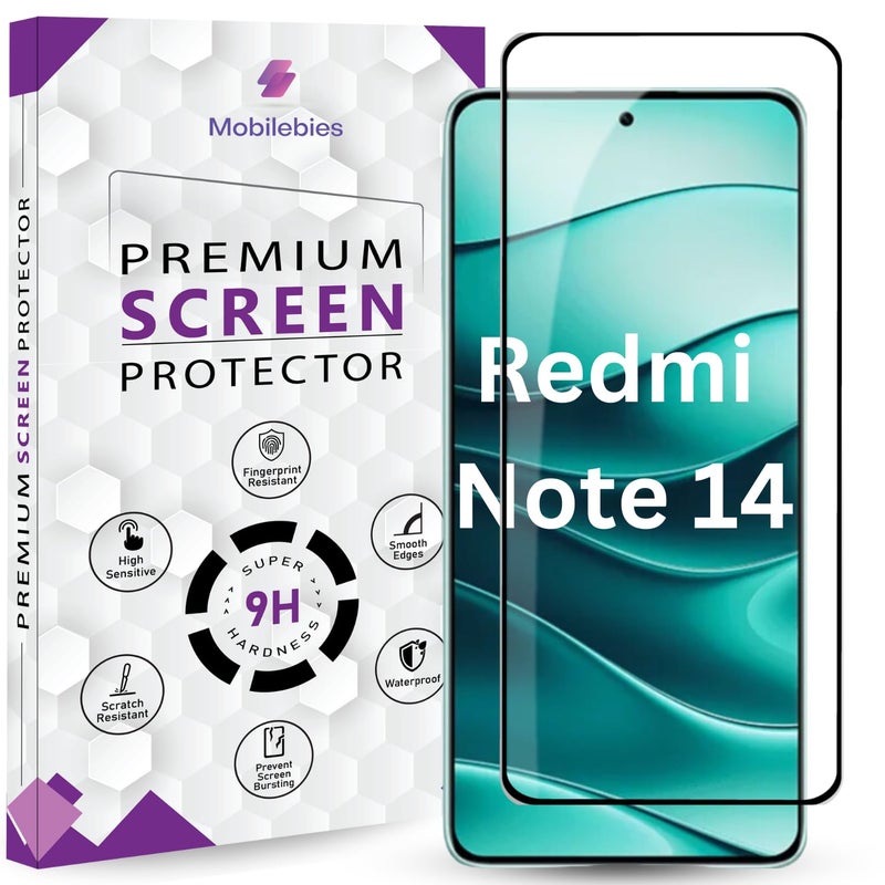 Mobilebies حماية شاشة زجاجية مقواة متميزة لجهاز Redmi note 14 5G (6.67 بوصة، عبوة من 1) - Image 1