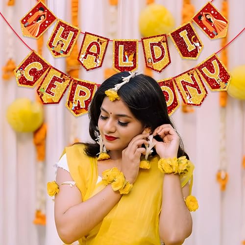 Wobbox Haldi Banner for Bride, Haldi Ceremony Banner, Haldi Decoration Items For Marriage-FP2184 - Image 5