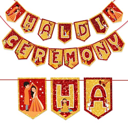 Wobbox Haldi Banner for Bride, Haldi Ceremony Banner, Haldi Decoration Items For Marriage-FP2184 - Image 1