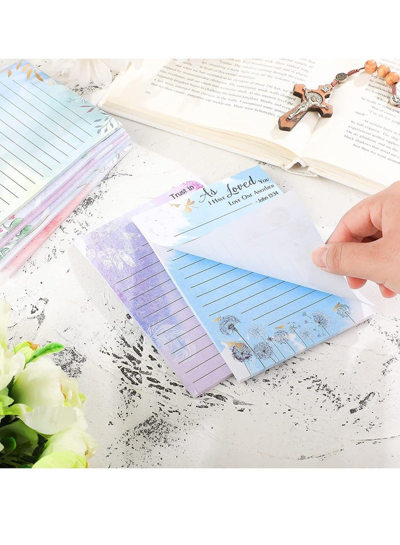 عام 6 قطعة من الزهور موضوع مذكرة مذكرة زهرة قائمة المهام 4x5 بوصة زهرة دفاتر الملاحظات هدية لاصق مكتب المنزل المدرسة الطرف اللوازم هدية عيد ميلاد ، 6 أنماط - Image 3