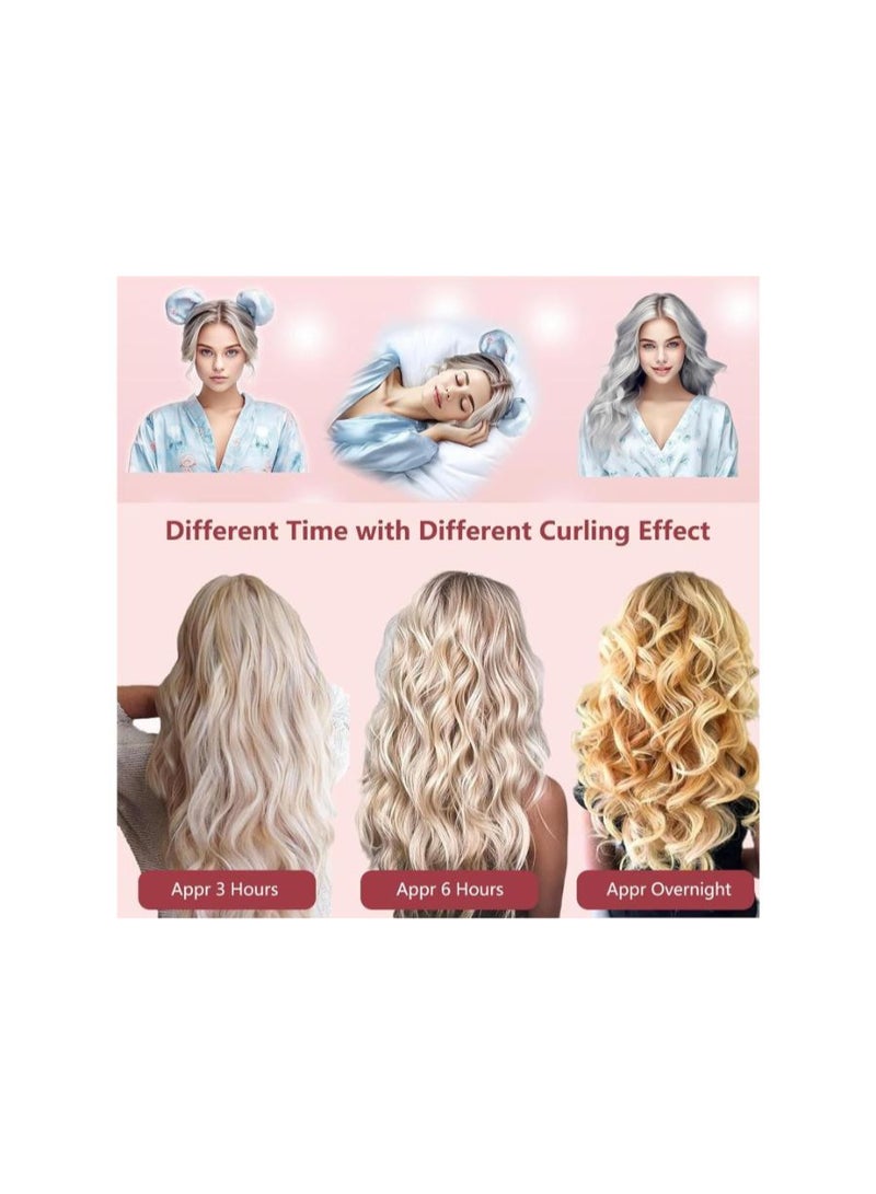 This elegant set consists of a curling rod and a satin sleep scrunchie, all made of high-quality silky satin fabric and cashmere elastic. - Image 5