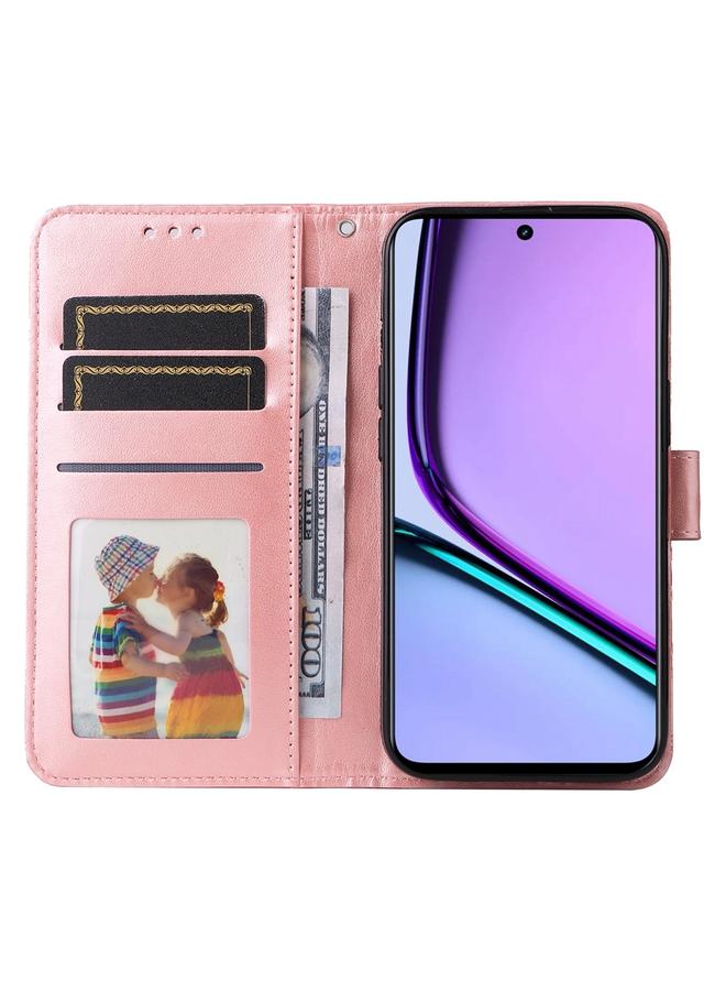 S-TOP Case For Realme C67 5G Global / 11 5G Taiwan Version Embossed Sunflower Leather Phone Case - Image 4