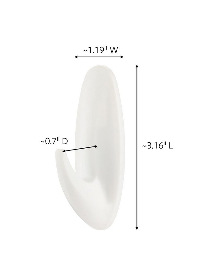 Command Command Medium Designer Hooks, Holdes up to 3 lb, 6 Wall Hooks with 12 Command Strips, White, Damage Free Hanging Hooks for Hanging Decorations in Living Spaces  - Image 2