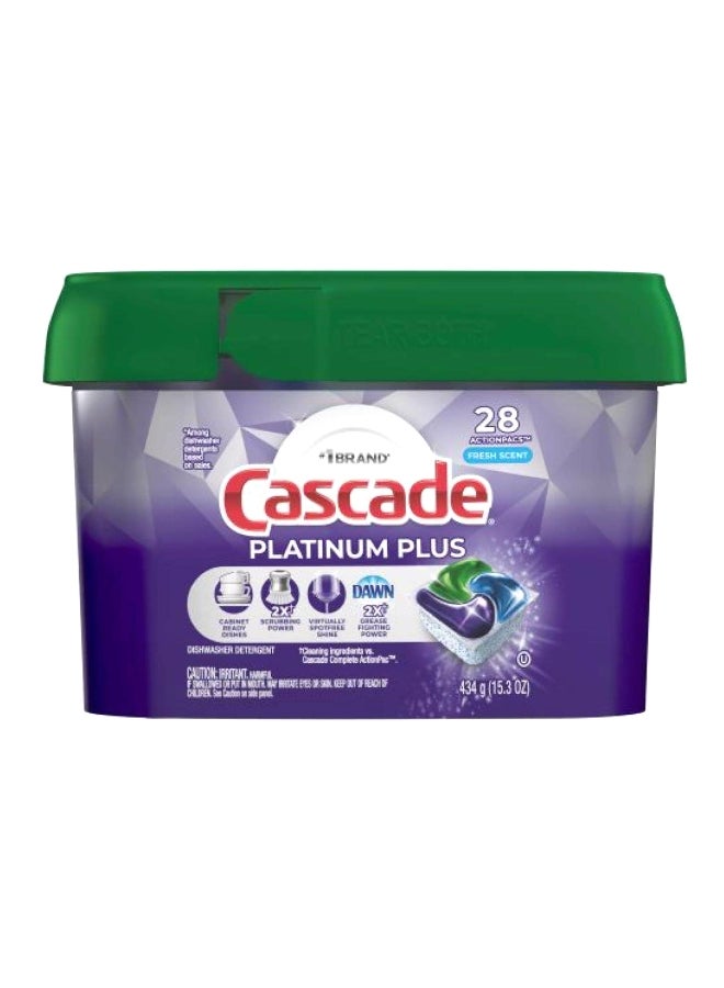 Cascade 28-Piece Platinum Plus Fresh Scent Pods Dishwasher Detergent Set White 15.3 oz 1026613 - Image 1