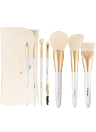 Travel Makeup Brush Set Professional Portable 7 Pcs Foundation Powder Contour Eye Shadow Lip Brush with Travel Pouch - pzsku/Z1FF27071C046D61D7090Z/45/_/1722397407/6e29fddf-45d1-4d55-a6c9-20d7059e0a62