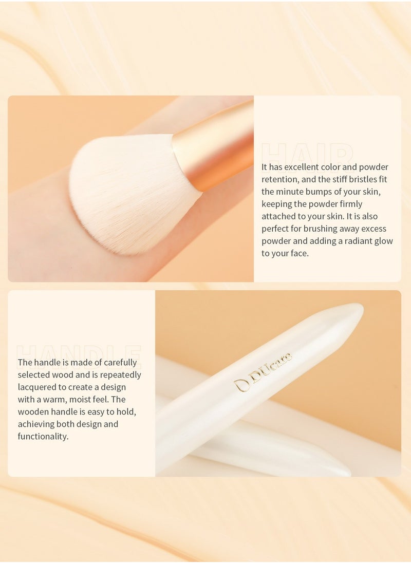 DUcare - Travel Makeup Brush Set Professional Portable 7 Pcs Foundation Powder Contour Eye Shadow Lip Brush with Travel Pouch - Image 1