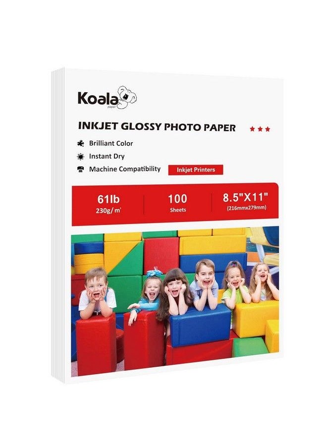 KOALA PAPER - Koala Heavyweight Photo Paper High Glossy 8.5X11 Inches For Inkjet Printing 100 Sheets 61Lb - Image 1