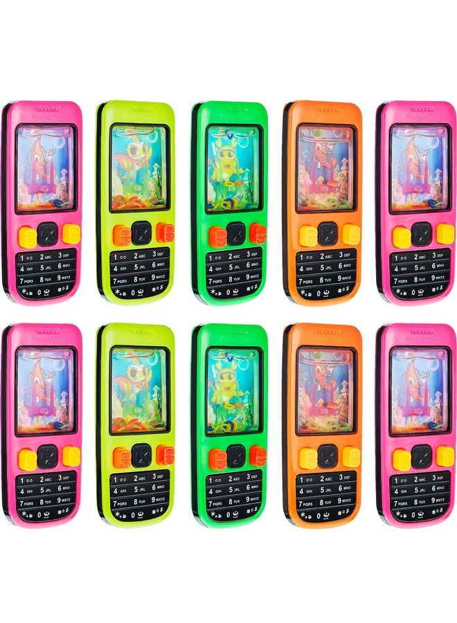 Gejoy 10 Pieces Cellphone Water Ring Game Colorful Handheld Phone Game Water Ring Toss Handheld Game Fun Birthday Party Favors For Brithday Gifts Contest Prize, 4 Inches  - Image 2