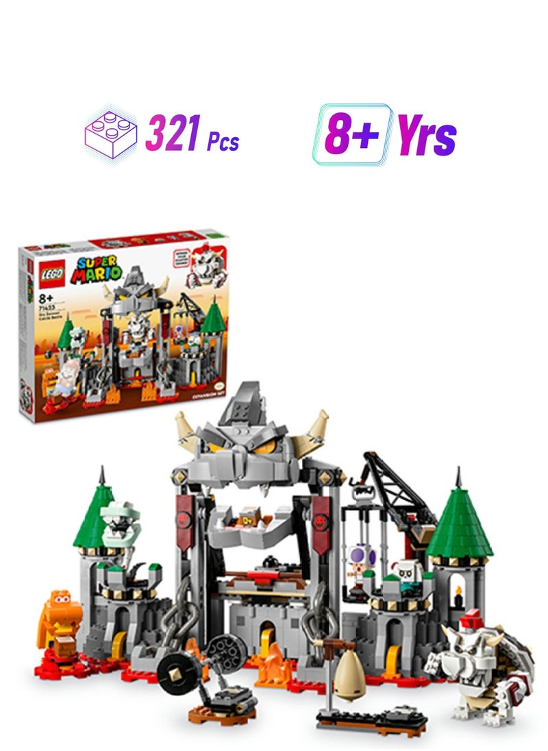 LEGO Super Mario Dry Bowser Castle Battle Expansion Set 71423 Building Toy Set Featuring 5 Brick-Built Characters; Gift Playset For Kids Aged 8 And Over (1,321 Pieces)  - Image 1