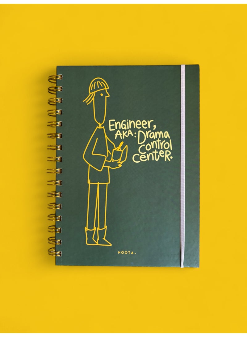 Noota ENGINEER DRAMA CONTROL A5 Notebook 100 papers, Hardcover - Image 1