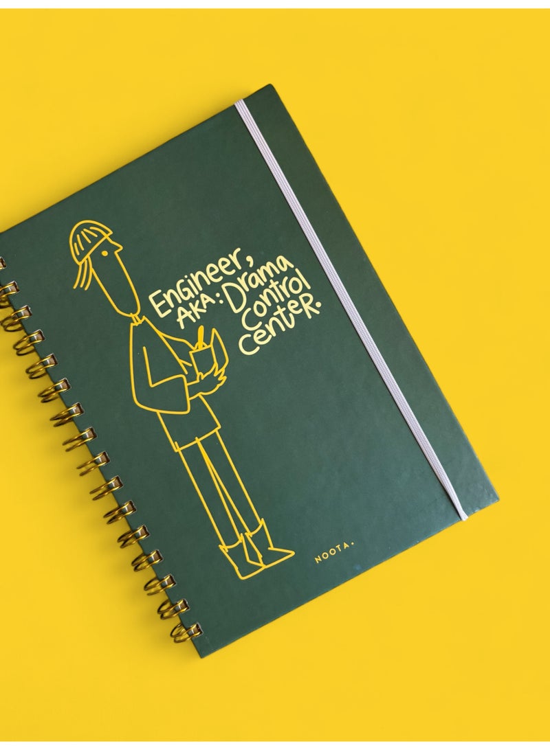 Noota ENGINEER DRAMA CONTROL A5 Notebook 100 papers, Hardcover - Image 2