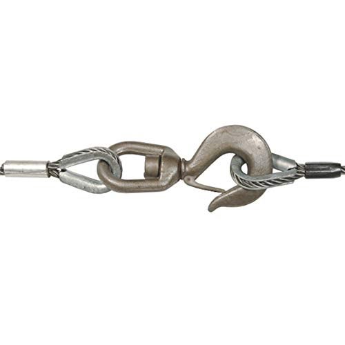 VULCAN Winch Cable - Swivel Hook and Eye - Fiber Core Extension - 3/8 Inch x 100 Foot - - 12,000 Pound Minimum Breaking Strength - Image 3