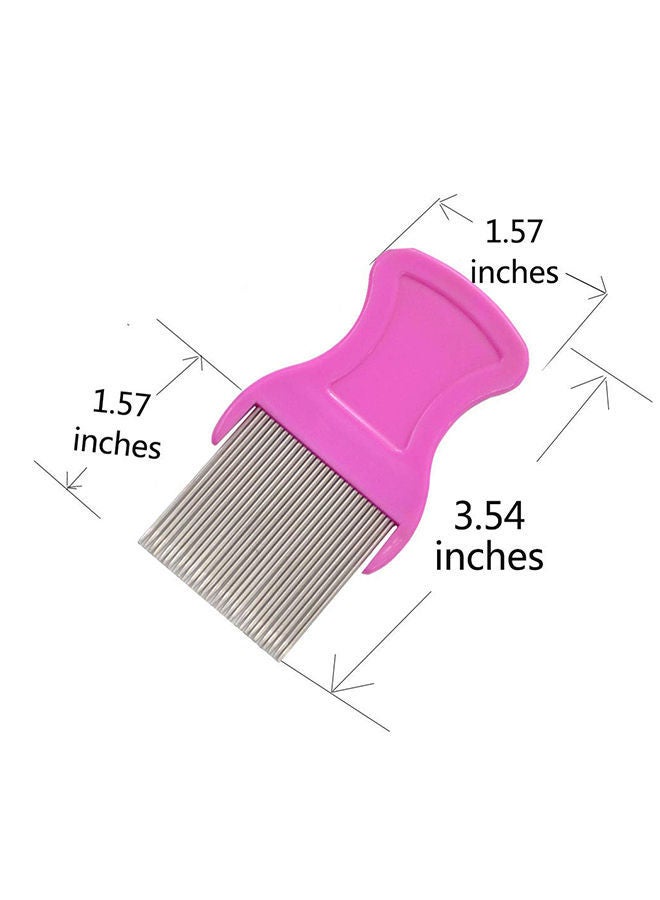 NIBEMINENT 4-Piece Double Sided Dandruff Removal Comb Multicolour 0.65X5.9X4.1inch - Image 2