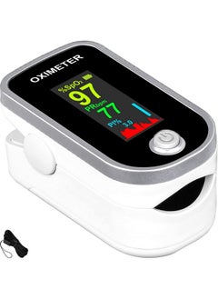 MCP MCP OX201 Pulse Oximeter with Oxygen Saturation Monitor, Heart Rate Monitor (Black)  - Image 1
