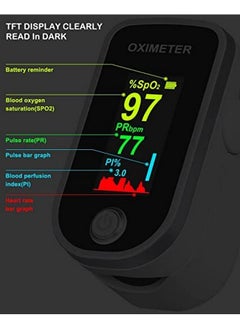 MCP MCP OX201 Pulse Oximeter with Oxygen Saturation Monitor, Heart Rate Monitor (Black)  - Image 3