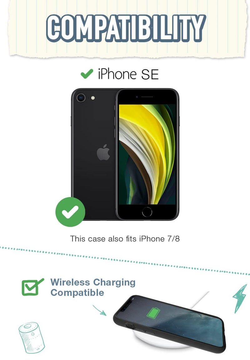Smartish iPhone SE Wallet Case - Wallet Slayer Vol 1 [Slim + Protective] Credit Card Holder Drop Tested Hidden Card Slot Cover Compatible with Apple iPhone SE & iPhone 7/8 - Black Tie Affair - Image 5