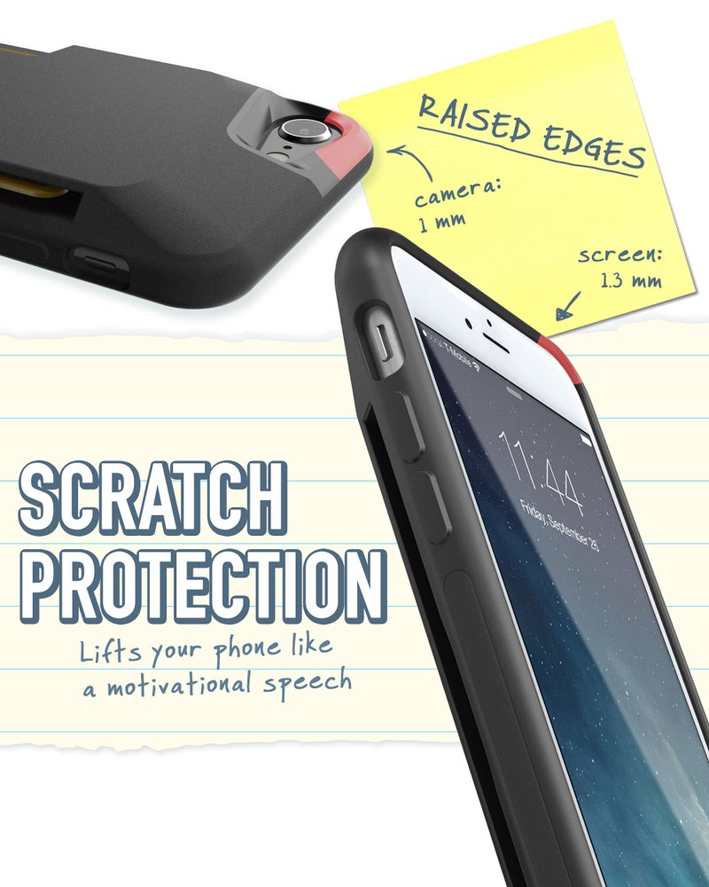 Smartish iPhone SE Wallet Case - Wallet Slayer Vol 1 [Slim + Protective] Credit Card Holder Drop Tested Hidden Card Slot Cover Compatible with Apple iPhone SE & iPhone 7/8 - Black Tie Affair - Image 4