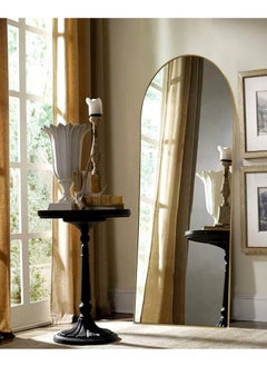 POWER Arched Full Length Mirror 165cm-50cm, Floor Mirror, Unique Vertical Mirror, Metal Frame Mirror for Living Room, Bedroom, Entryway and Bathroom (Gold)  - Image 3