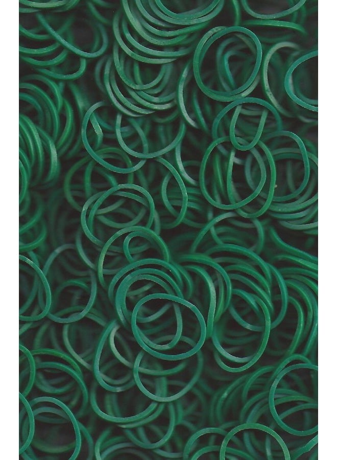 Rainbow Loom Dark Green Opaque Rubber Bands (600 Count) with 24 C-Clips - Image 1