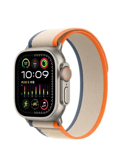 Trail Loop Watch Band Strap for Apple Watch Ultra 2 and 49mm/45mm/44mm/42mm Band Orange/Beige