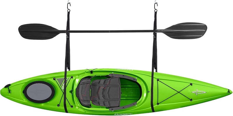 RAD Sportz Single Kayak Rack - 55lb Capacity Wall or Ceiling Storage Straps for Surfboards, Paddleboards, SUP, or Canoe - Adjustable Kayak Hanger by - Image 1