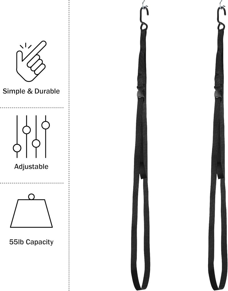 RAD Sportz Single Kayak Rack - 55lb Capacity Wall or Ceiling Storage Straps for Surfboards, Paddleboards, SUP, or Canoe - Adjustable Kayak Hanger by - Image 3