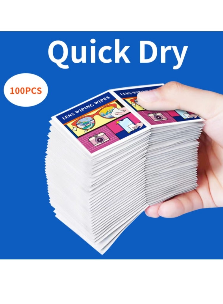 100 Pcs Lens And Screen Cleaning Wipes, Idea For Eyeglasses, Smartphones, Tablets, Computers And Camera Lens Wipes Cleaner Separate package - Image 2