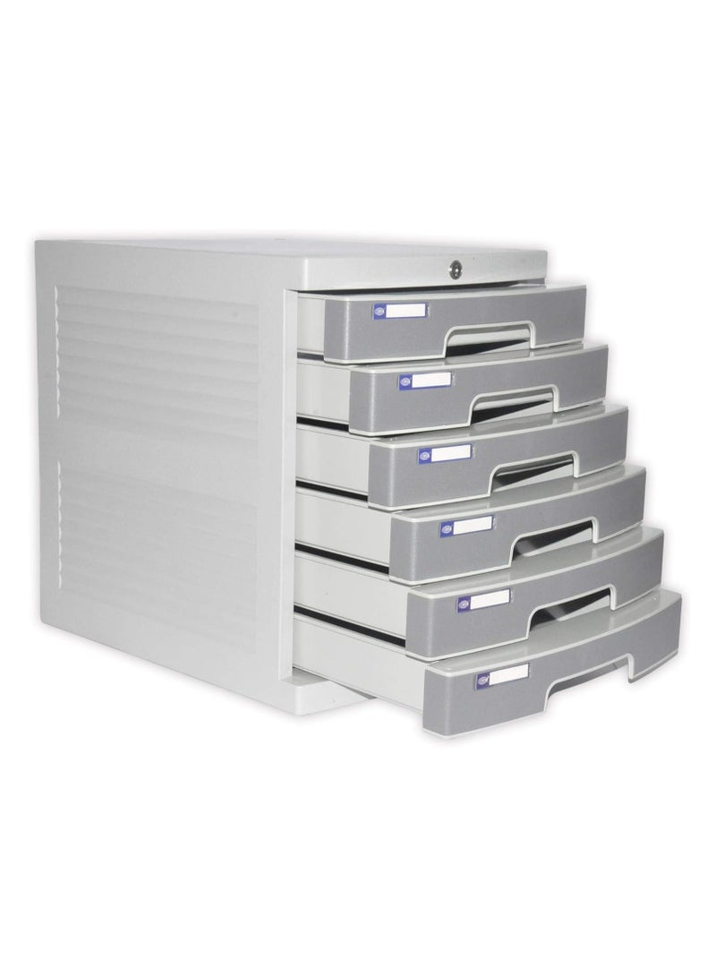 FIS File Cabinet (Plastic) With key, 6 Drawers - FSOTUS-3K - Image 1