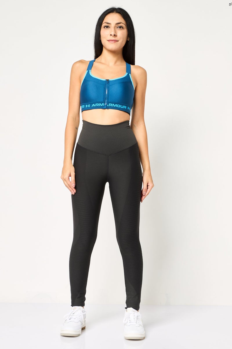 UNDER ARMOUR Women Padded Training Sports Bra, Blue - Image 2