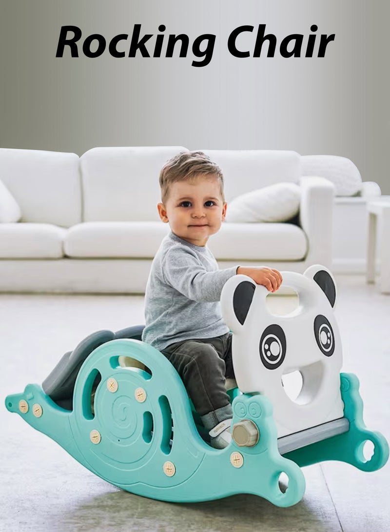 دي بلو مجموعة لعب للأطفال 3 في 1: كرسي هزاز مع زلاجة للأطفال وحامل كرة السلة، آمنة ومتينة وقابلة للطي، متعددة الاستخدامات للعب داخل المنزل وخارجه للأطفال من عمر 1 إلى 3 سنوات. - Image 4