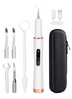 Syarme Plaque Remover for Teeth, Electric Tooth Cleaner Tartar Remover for Teeth with LED Light, Rechargeable Teeth Cleaning Kit, Dental Tools with 6 Modes and 4 Cleaning Heads, Including Storage Box  - Image 1