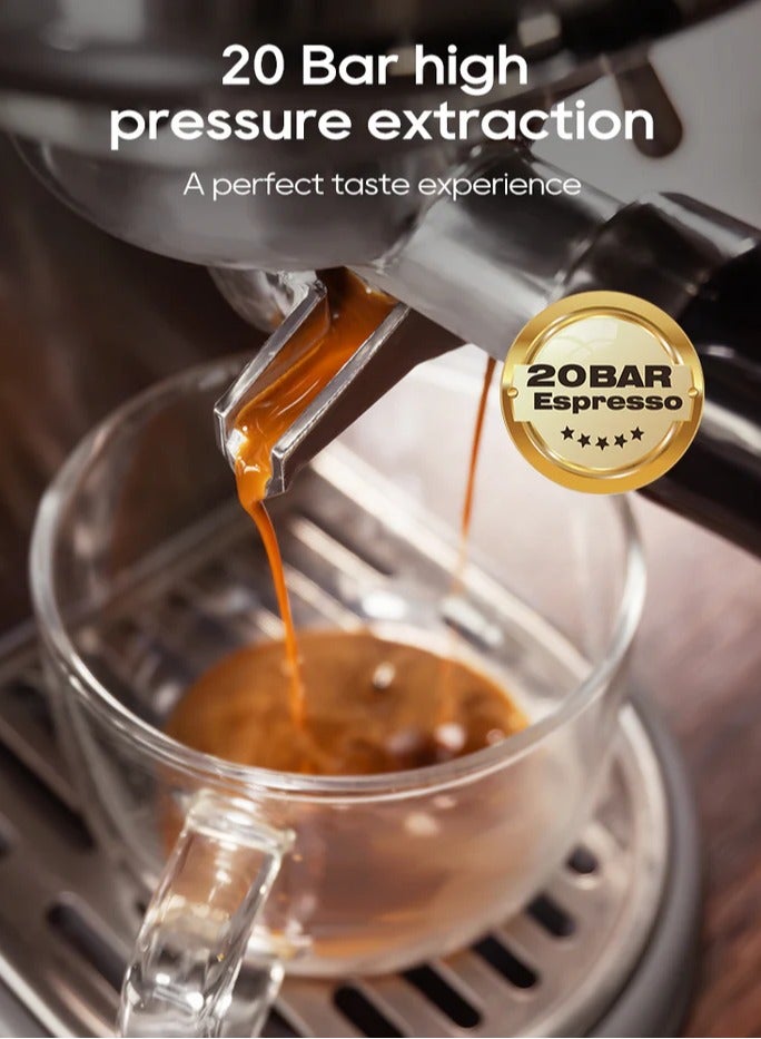 هيبرو آلة صنع الإسبريسو HiBREW H10B بقوة 20 بار - ماكينة قهوة احترافية مزودة بخافق حليب، ونظام تسخين مزدوج، وتحكم قابل للبرمجة في الجرعات - Image 4