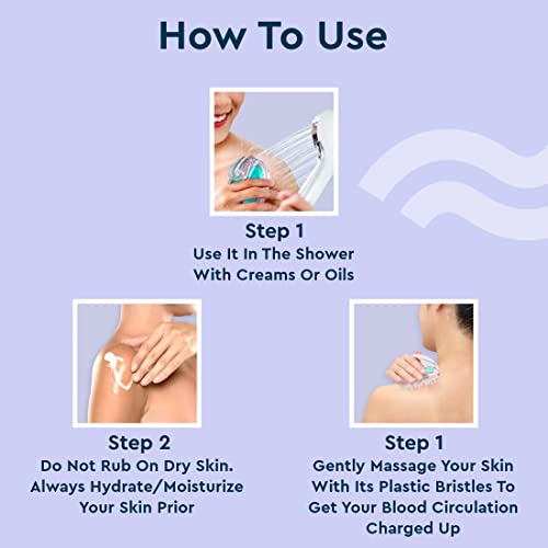 GUBB Manual Clean Care Silicone Head Body Scalp Massage Brush, Hair Washing Comb Shower Brush, Bath Washing Silicone Shampoo Spa Care Tool, for Body Washing Hair Massager Brush - Pink Pack of 2 - Image 3