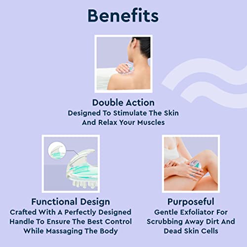 GUBB Manual Clean Care Silicone Head Body Scalp Massage Brush, Hair Washing Comb Shower Brush, Bath Washing Silicone Shampoo Spa Care Tool, for Body Washing Hair Massager Brush - Pink Pack of 2 - Image 4