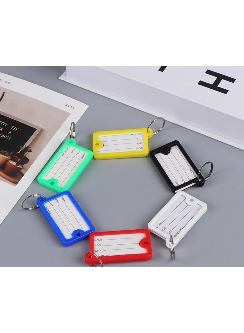 Rubik Large Plastic Key Tags with Labels 30pcs Pack, Durable Key Rings with Labels For Keys Identification, Luggage, Hotels (Mix Colors)  - Image 3