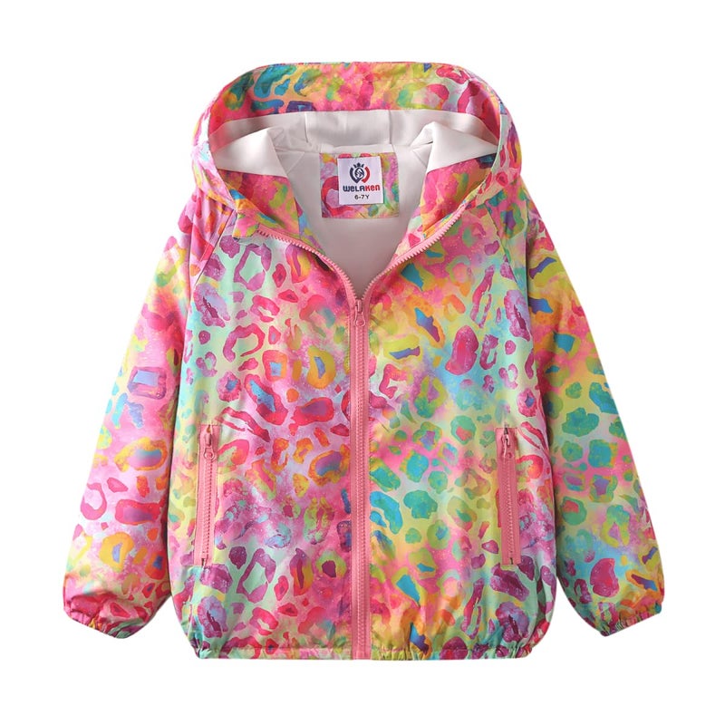 WELAKEN Lightweight Jacket for Girls Kids Toddler II GirlsPrint WaterResistant Jacket - Image 2
