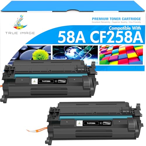 TRUE IMAGE Compatible Toner Cartridge Replacement for CF258 for HP Laserjet Pro M404n M404dn M404dw MFP M428fdn M428dw M304 M404 M428 Printer Toner (Black, 2-Pack) - Image 1