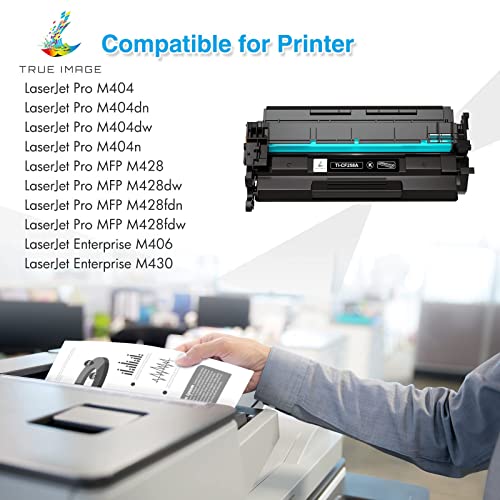 TRUE IMAGE Compatible Toner Cartridge Replacement for CF258 for HP Laserjet Pro M404n M404dn M404dw MFP M428fdn M428dw M304 M404 M428 Printer Toner (Black, 2-Pack) - Image 2