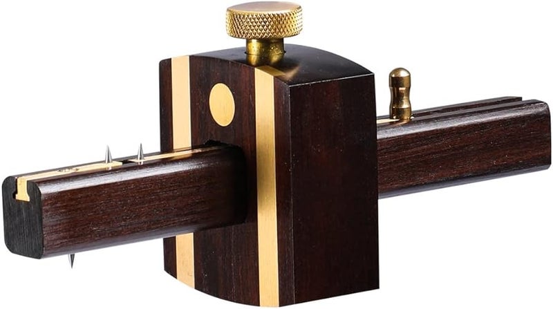 مقياس فتحة النقر في النجارة من النحاس وخشب الأبنوس، مقياس برغي قابل للتعديل 6.4 بوصة - Image 5