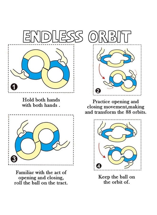 Toy Zone Toyzone Endless Orbit-61359| 8 Shape Infinity Loop Interaction Creative Track Toy for Kids, Hand Eye Coordination Exercise Learning Toy EDC ADHD Anxiety Stress Relief Toys, Multi-Color  - Image 5