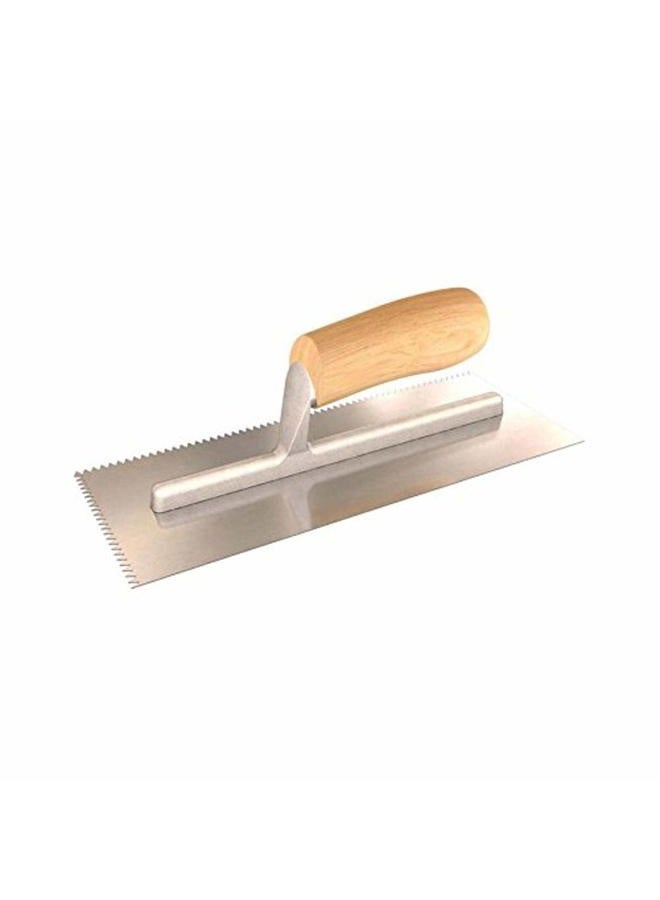 87-165 11-Inch by 4-1/2-Inch V Notched Trowel with 3/16-Inch Width, 1/4-Inch Depth and 1/2-Inch Spacing Wood Handle
